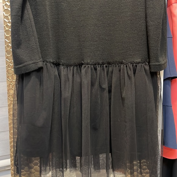 Maryley Italian Black Tutu Open Shoulder Dress - Picture 2 of 5